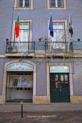 : Azulejo Tiled Building, Lisbon, Portugal